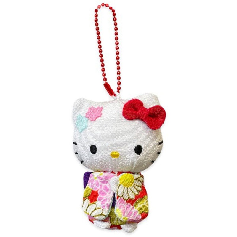 Asunarosya Sanrio C Kimono Chirimen Mascot 8 CM Hello Kitty