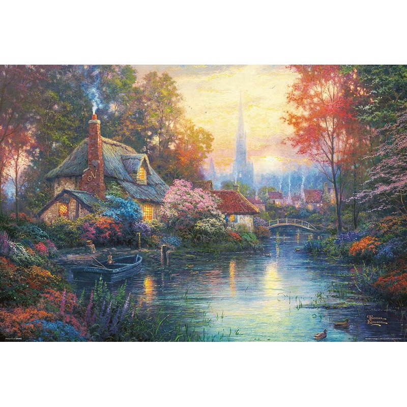Jigsaw Puzzle Cottage Where Flowers Bloom (1000 Pieces)