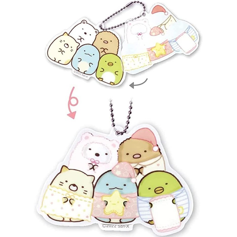 T’s Factory Acrylic Key Holder Sumikko Gurashi Sleepover Party