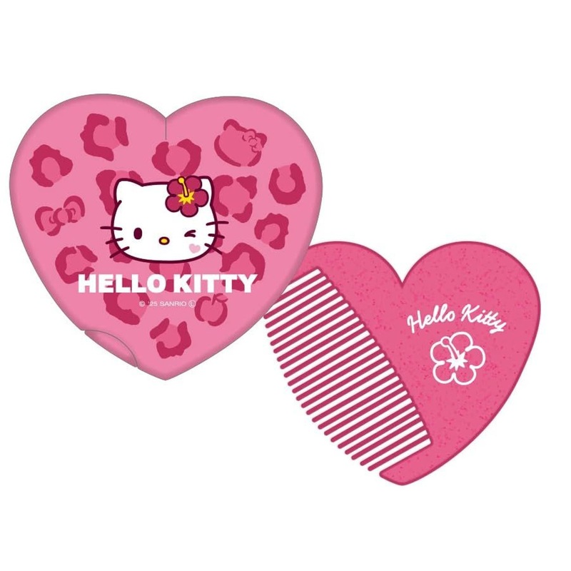 T’s Factory Sanrio Heart-Shaped Mirror Comb Y2K / Hello Kitty