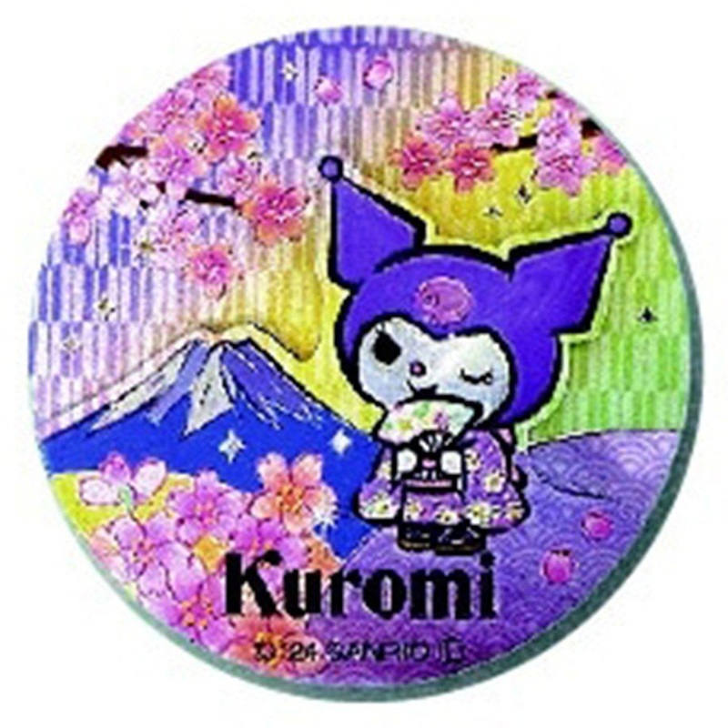 Asunarosya Kuromi Wooden Magnet Cherry Blossom / Mount Fuji
