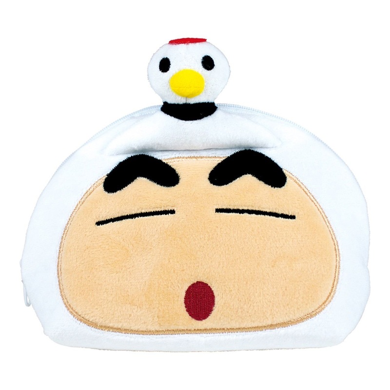 T’s Factory Plush Face Pouch – Crayon Shin-chan – Crane Transformation