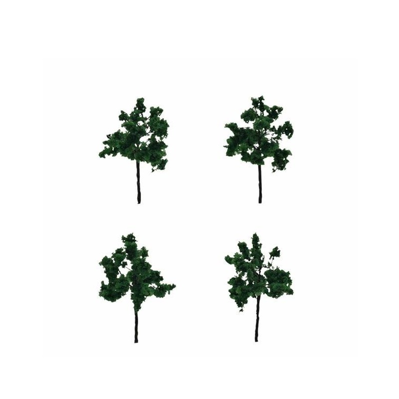 Tomix 8207 Broadleaf Tree (Deep Green – Set Of 4) (N scale)