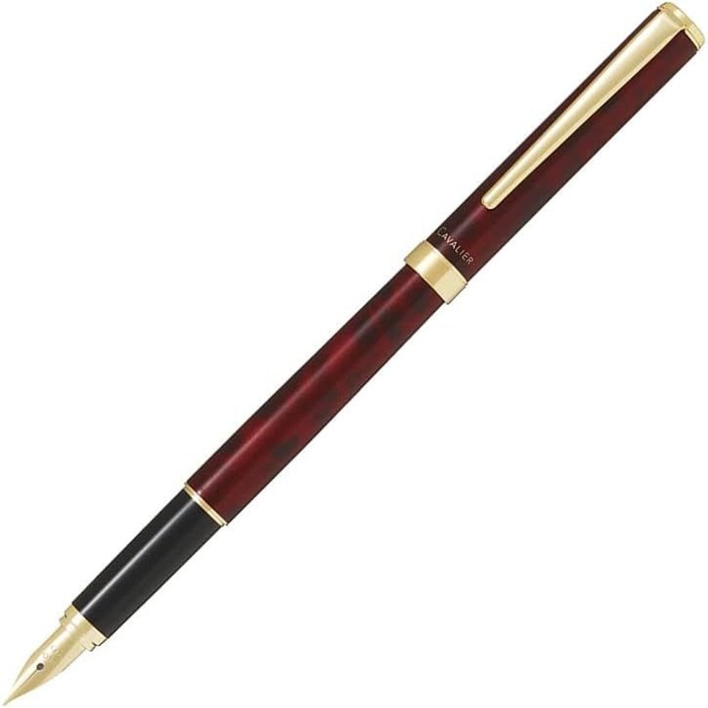 Pilot FCAN-5SR-BR-F Cavalier Black/Red Fountain Pen (NIB: F)