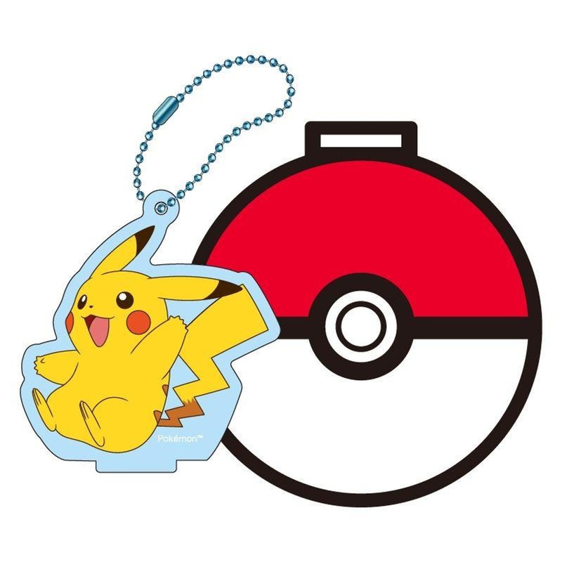 Pokemon Center Original Stand Coaster Keychain Pikachu