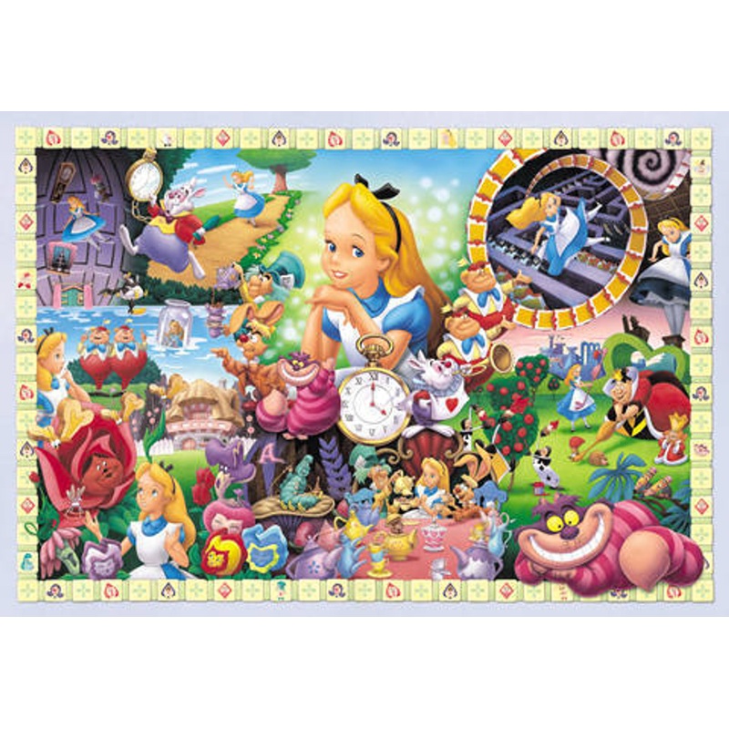 Tenyo Japan Jigsaw Puzzle D-108-966 Disney Alice In Wonderland (108 Pieces)
