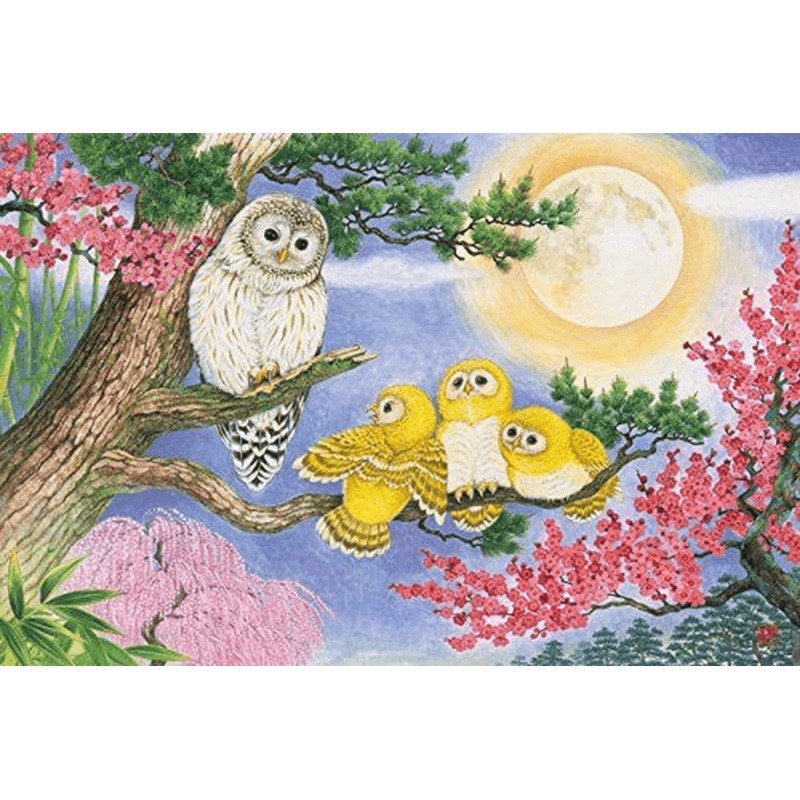 APPLEOne Jigsaw Puzzle 1000-765 Japanese Art Owl (1000 Pieces)