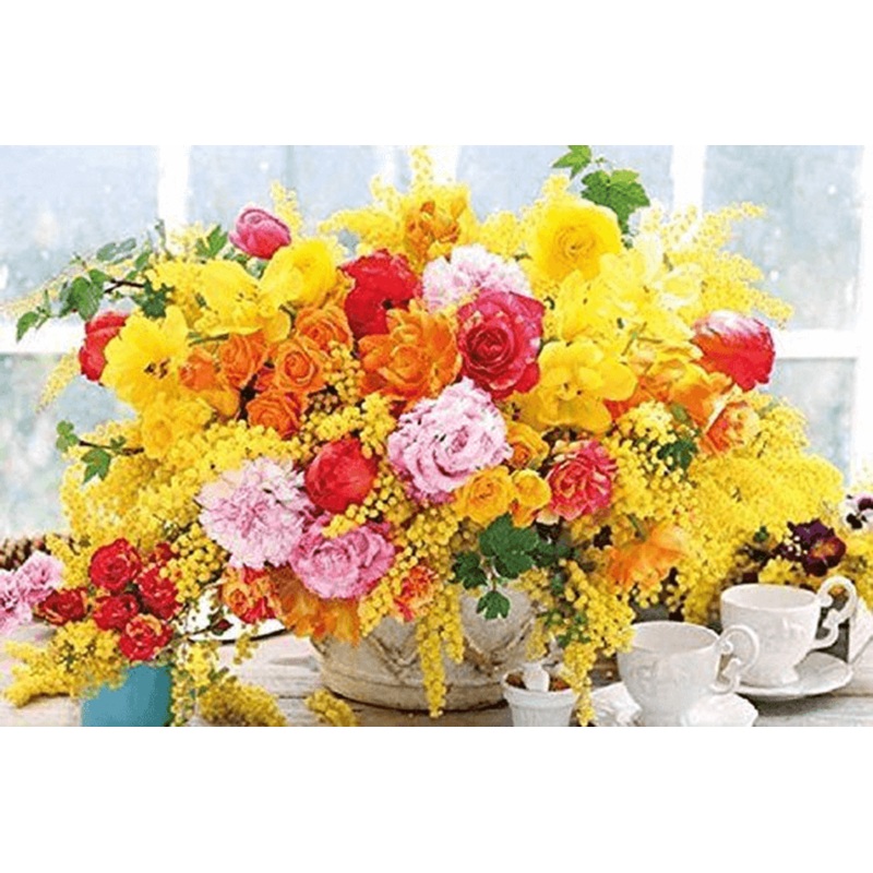 APPLEOne Jigsaw Puzzle 1000-778 Flower Art Grace of Mimosa (1000 Pieces)