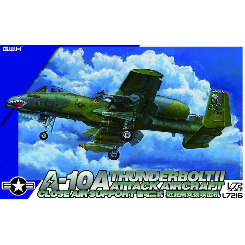 L7216 1/72 United States Air Force A-10A Attack Aircraft Plastic Model
