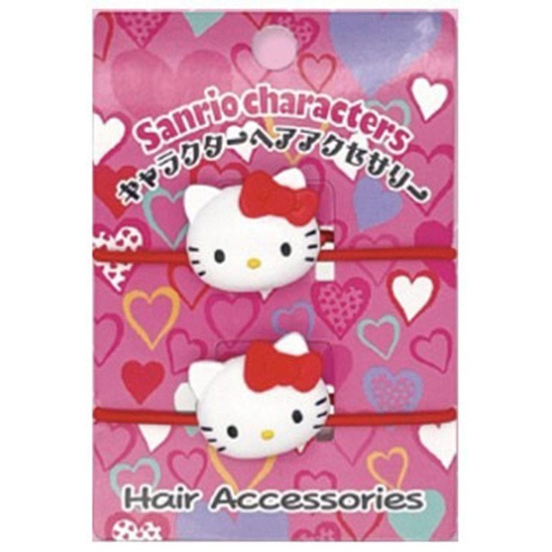 Asunarosya Sanrio C Hair Accessory Ponytail Holder 2 Piece Set Hello Kitty