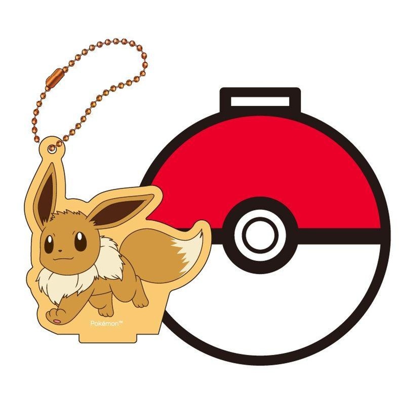 Pokemon Center Original Stand Coaster Keychain Eevee