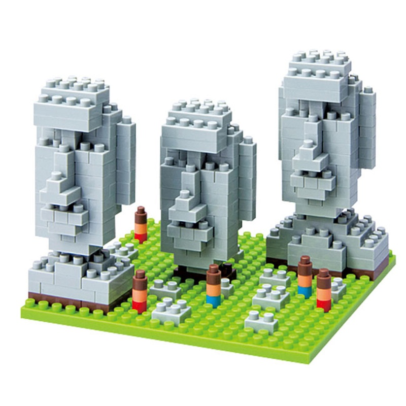 Kawada NBH-009 nanoblock Moai Statues on Easter Island