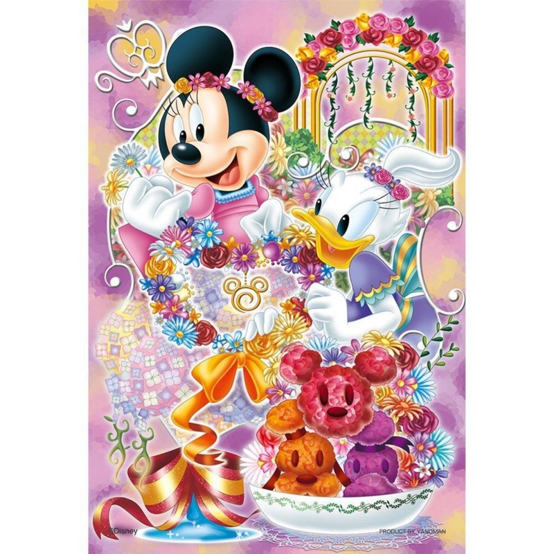 Yanoman Jigsaw Puzzle 98-643 Disney Minnie & Daisy Florist (204 Small Pieces)