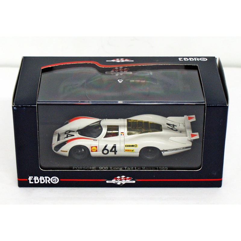 Ebbro 43740 PORSCHE 908 LONG TAIL LE MANS 1969 #64 1/43 Scale