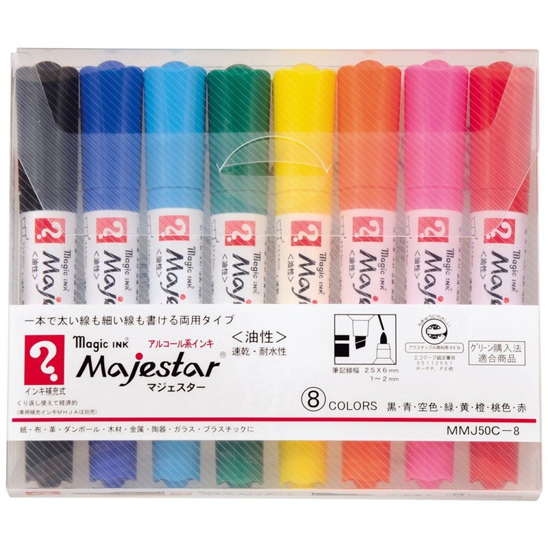 Teranishi Chemical Magic Ink Majester Pen 8 Colors MMJ50C-8