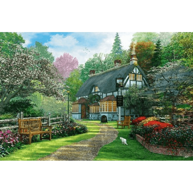 APPLEOne Jigsaw Puzzle 300-288 Dominic Davison Afternoon Tea Cottage(300 Pieces)