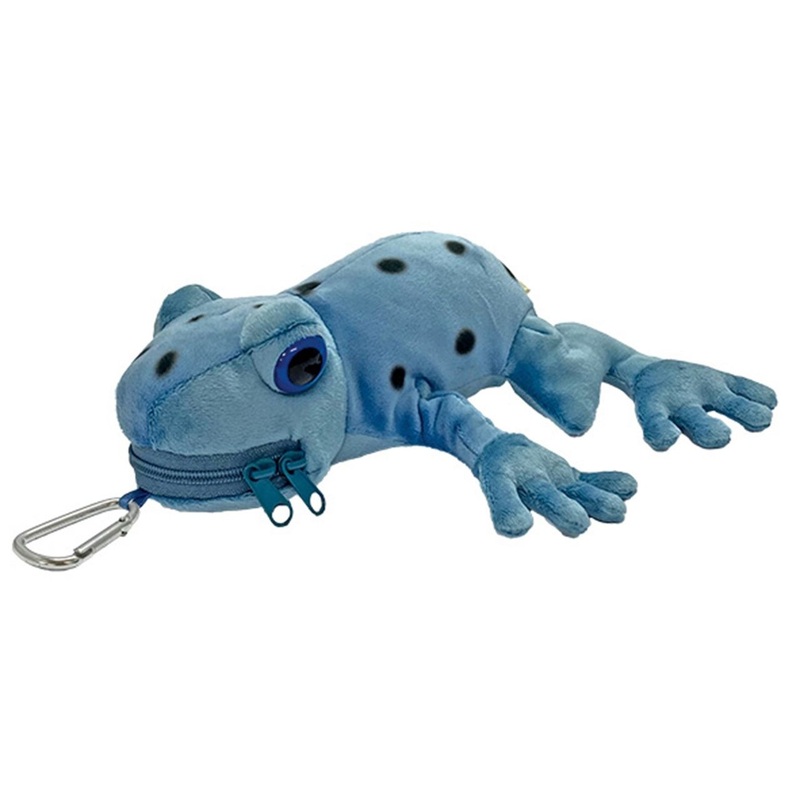 TAKE OFF ANIMANIA Plush Doll Carabiner Pouch Cobalt Poison Dart Frog