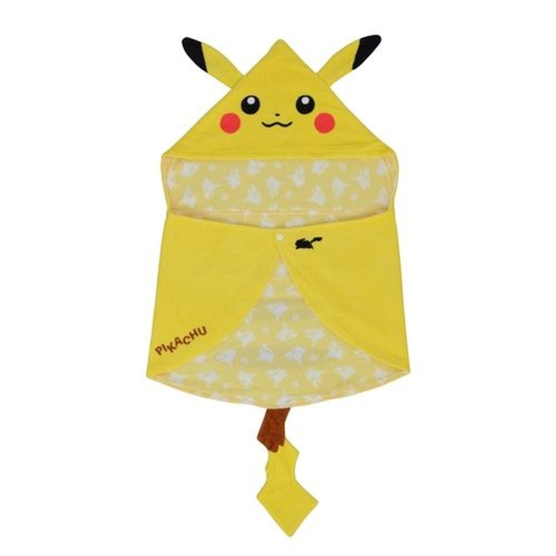 Pokemon Center Original Cool Touch KIDS Bath Towel w/ Pikachu Hood & Tail