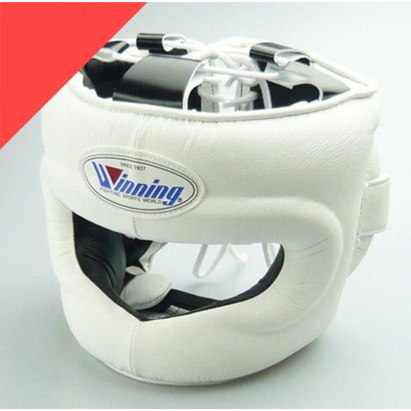 Winning Boxing Headgear FG-5000 Size L Full Face Type White (Made in Japan)