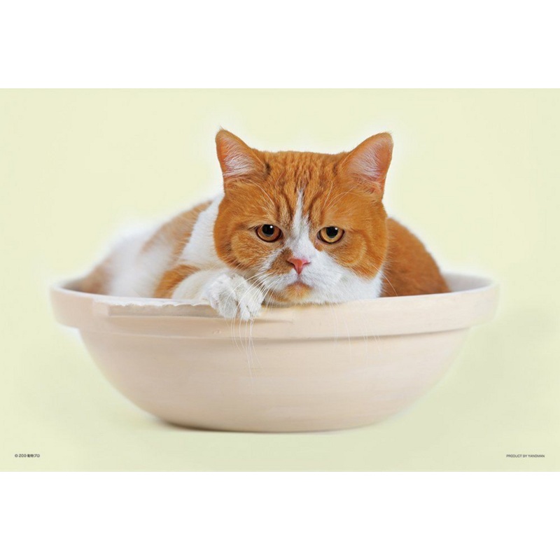 Yanoman Jigsaw Puzzle 01-2054 Futeneko Haruma Cat Pot (108 L-Pieces)