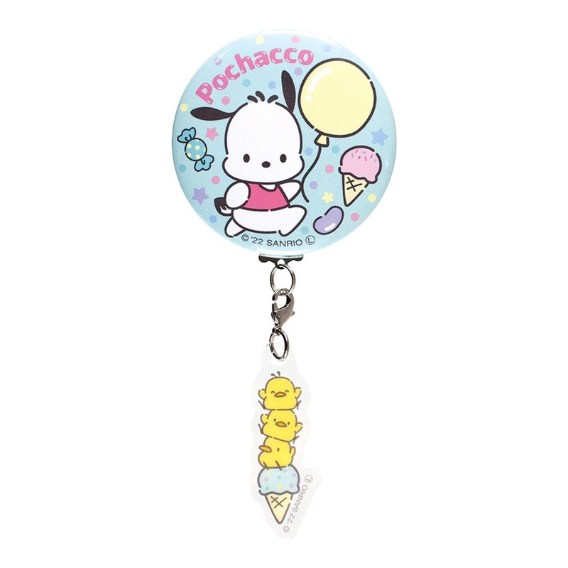 T’s Factory Sanrio Button Badge with Charm Pochacco