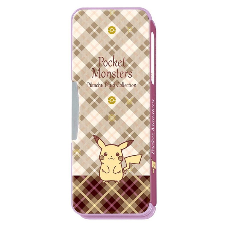 Showa Note Pokemon Center Double-sided Open Pencil Case Tartan  Pattern