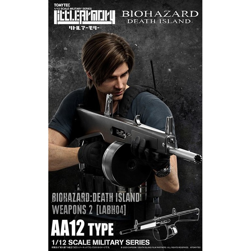 Tomytec Military Series 1/12 Little Armory Resident Evil: Death Island Weapons Type 1 Leon S. Kennedy Plastic Model