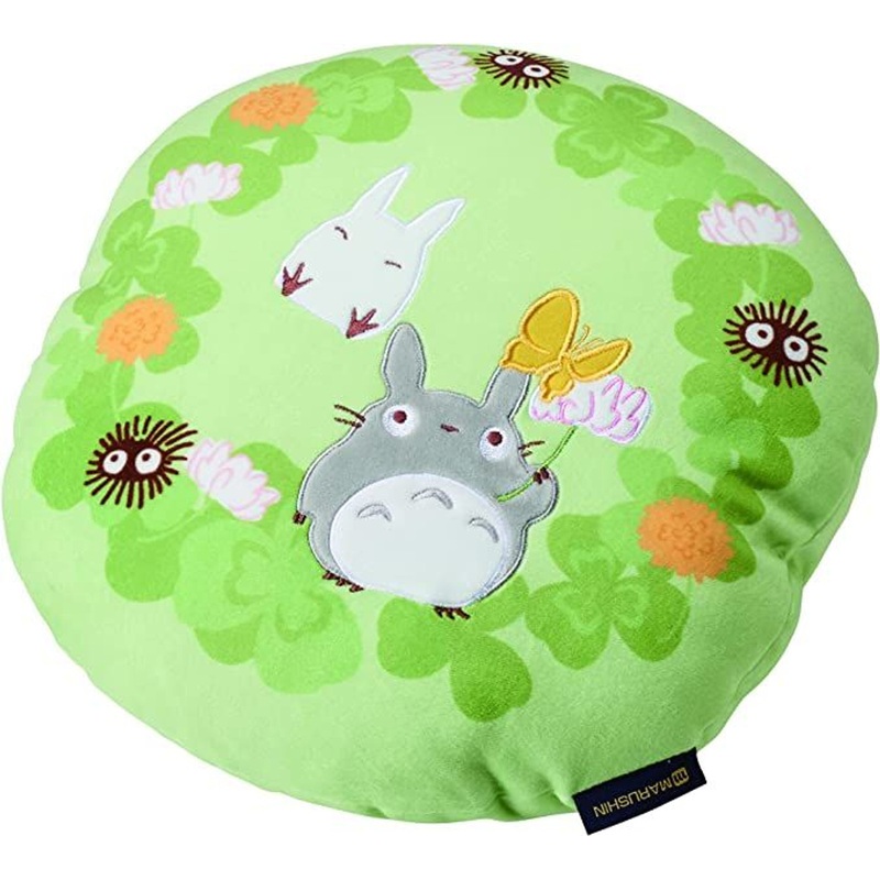 Marushin Studio Ghibli Soft Cushion My Neighbor Totoro Clovers and Flowers