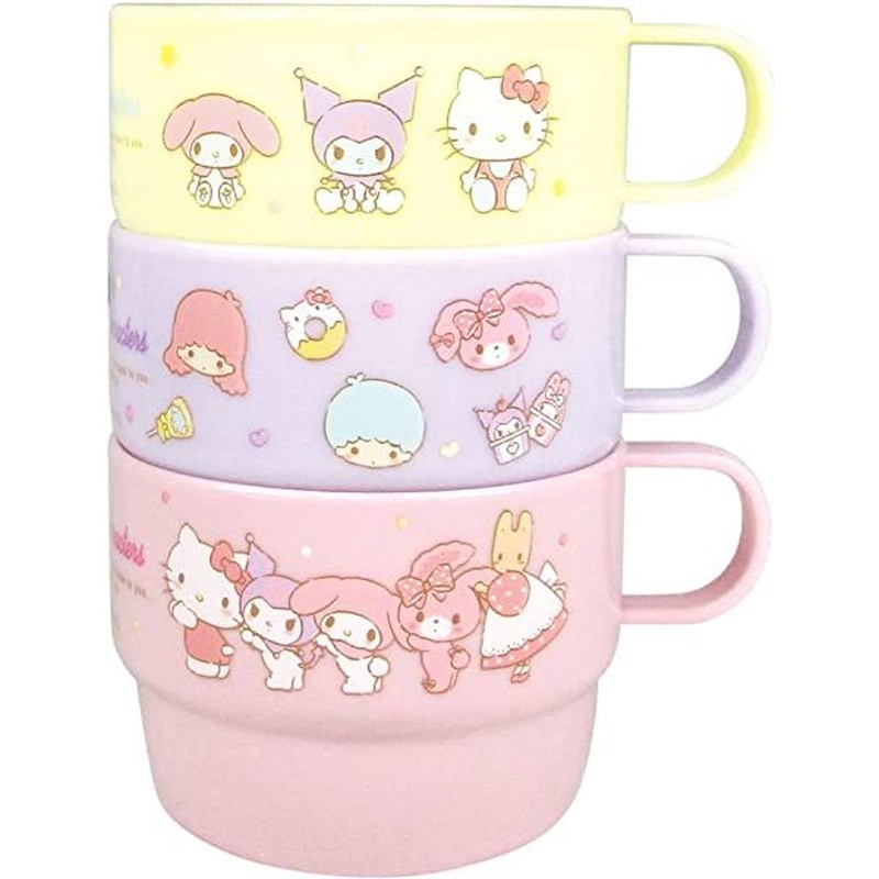 T’s Factory Sanrio Plastic Cups 3 Piece Set Girls