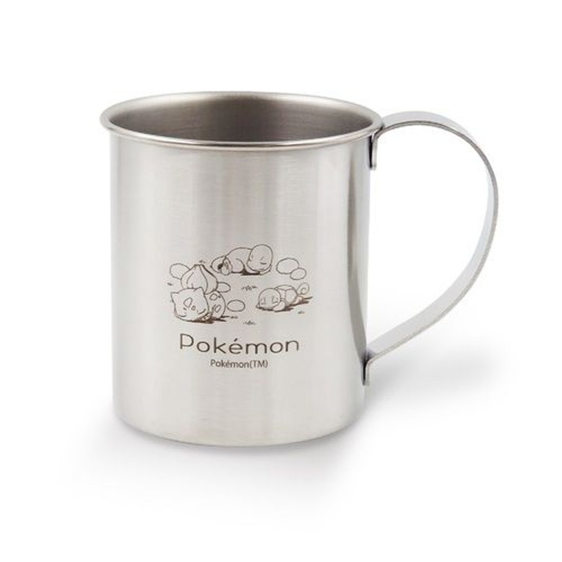Pokemon Center Original Stainless Steel Mug 300ml – Bulbasaur & Charmander & Squirtle