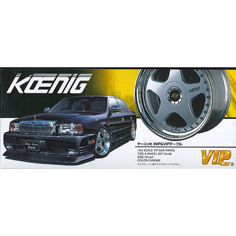 Aoshima 05354 Tire & Wheel Set Koenig IMP 18 inch 1/24 Scale Kit