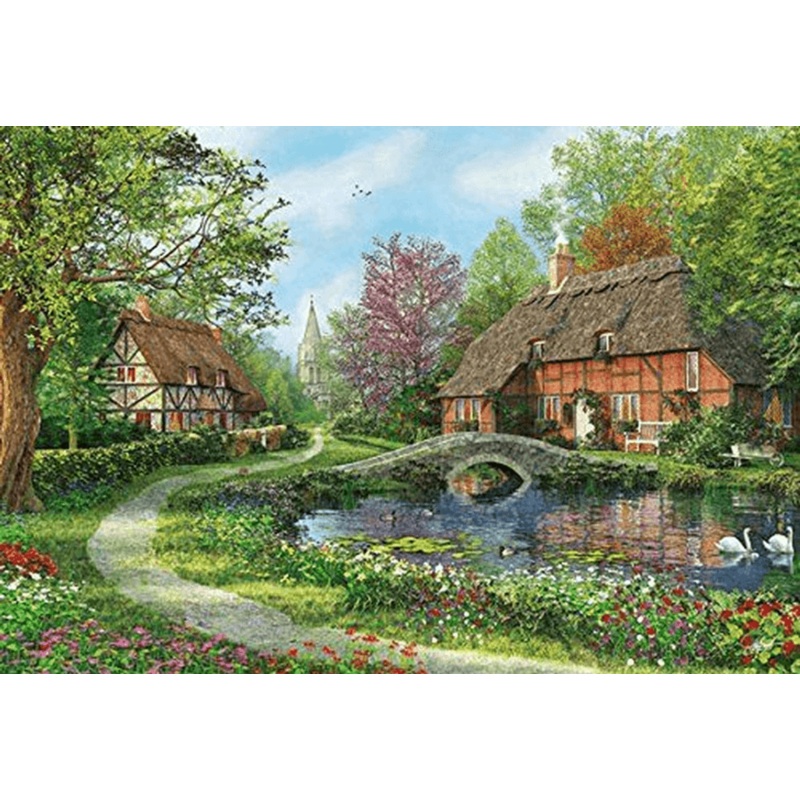 APPLEOne Jigsaw Puzzle 300-301 Dominic Davison Peaceful Church Lane (300 Pieces)