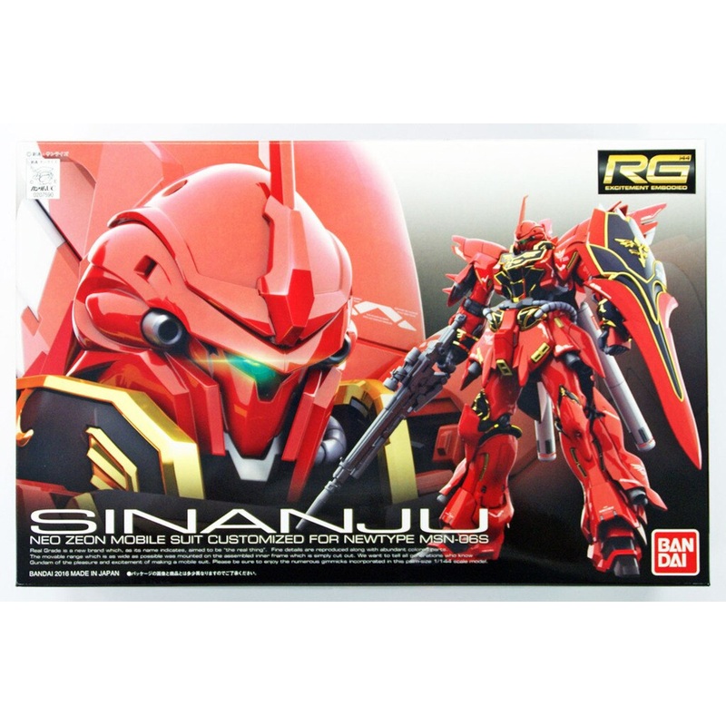 Bandai RG-22 Gundam MSN-06S Sinanju 1/144 Scale Kit