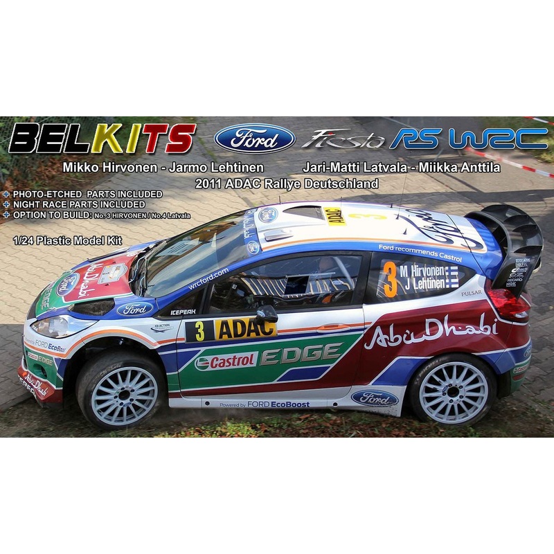 Aoshima (BELKitS) 84311 Ford Fiesta RC WRC 2011 ADAC Rallye Deutschland 1/24 Scale Kit