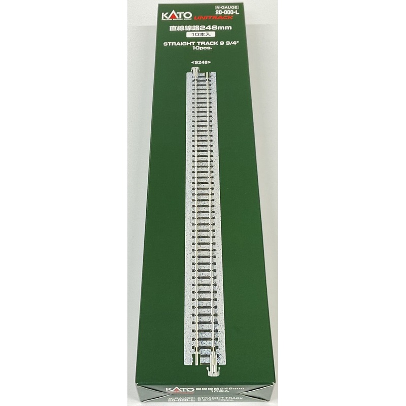 Kato 20-000-L 248mm (9 3/4′) Straight Track S248 (10 Pieces) (N scale)