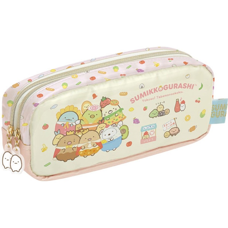 San-x Twin Zipper Pencil Case Sumikko Gurashi Kingdom of Foods