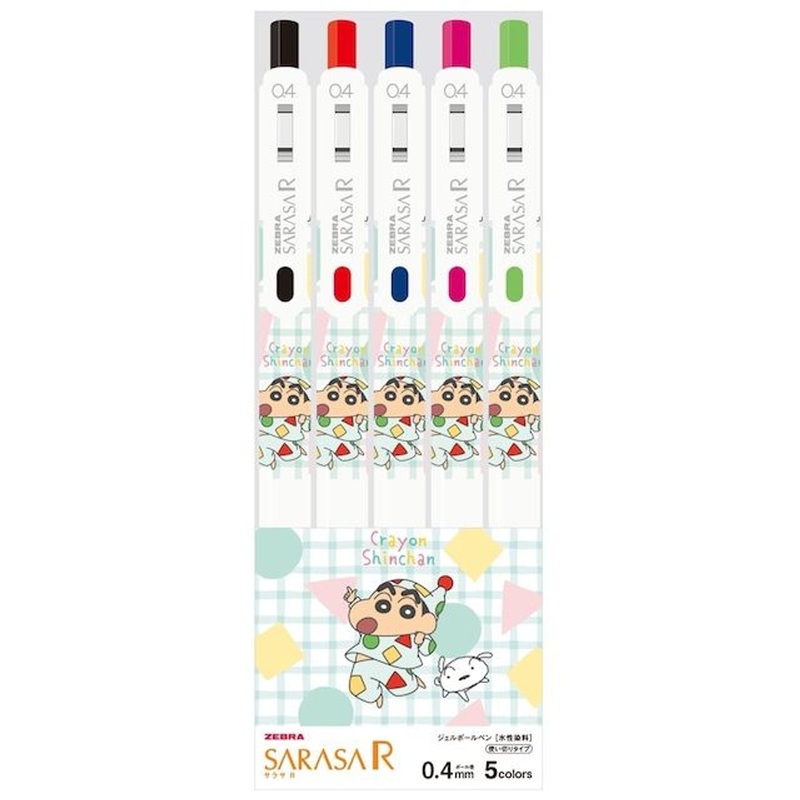 T’s Factory Sarasa R x Crayon Shin-chan Ballpoint Pen 0.4mm 5 Color Set