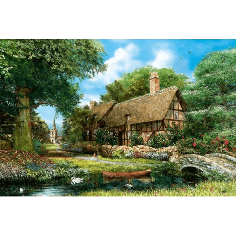 APPLEOne Jigsaw Puzzle 300-284 Dominic Davison Sunny Side Cottage (300 Pieces)