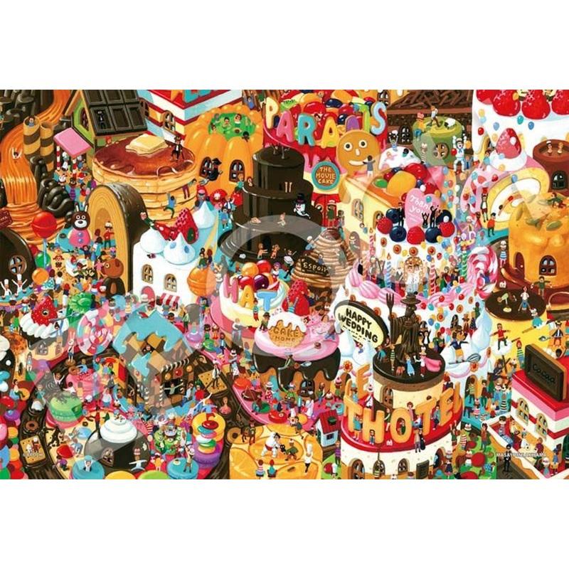 Epoch 32-601 Jigsaw Puzzle Masayoshi Akiyama Illustration A Strange Sweets Town (1053 S-Pieces)