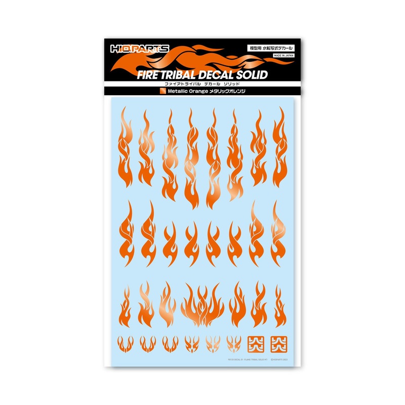 HiQparts Fire Tribal Decals Solid Metallic Orange