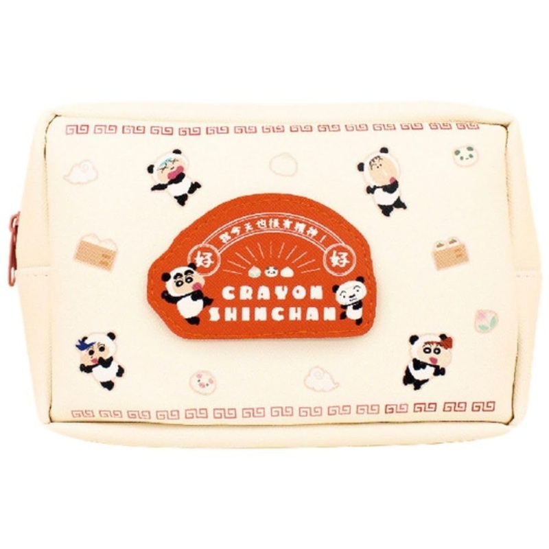 T’s Factory Shin-Chan Synthetic Leather Patch Style Pouch Chinese Shin-Chan / Panda