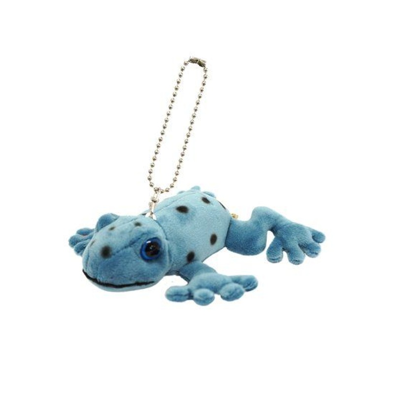 TAKE OFF ANIMANIA Plush Doll Key Chain Cobalt Poison Dart Frog