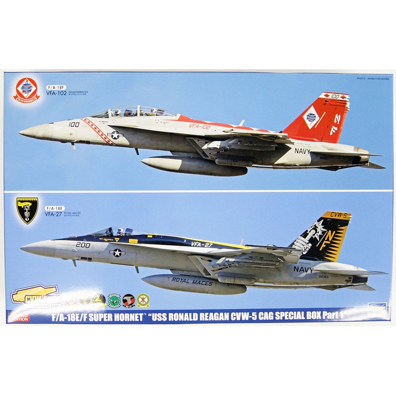 Hasegawa SP341 F/A-18E/F Super Hornet USS Ronald Reagan CVW-5 Cag Special Box 1
