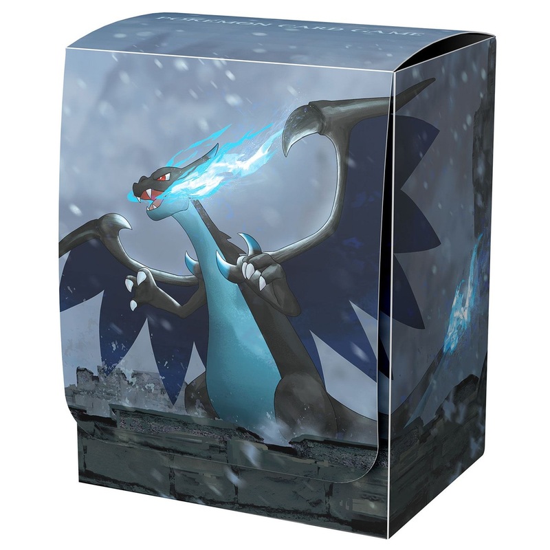 Pokemon Card Game TCG Deck Case Mega Charizard X Old Castle
