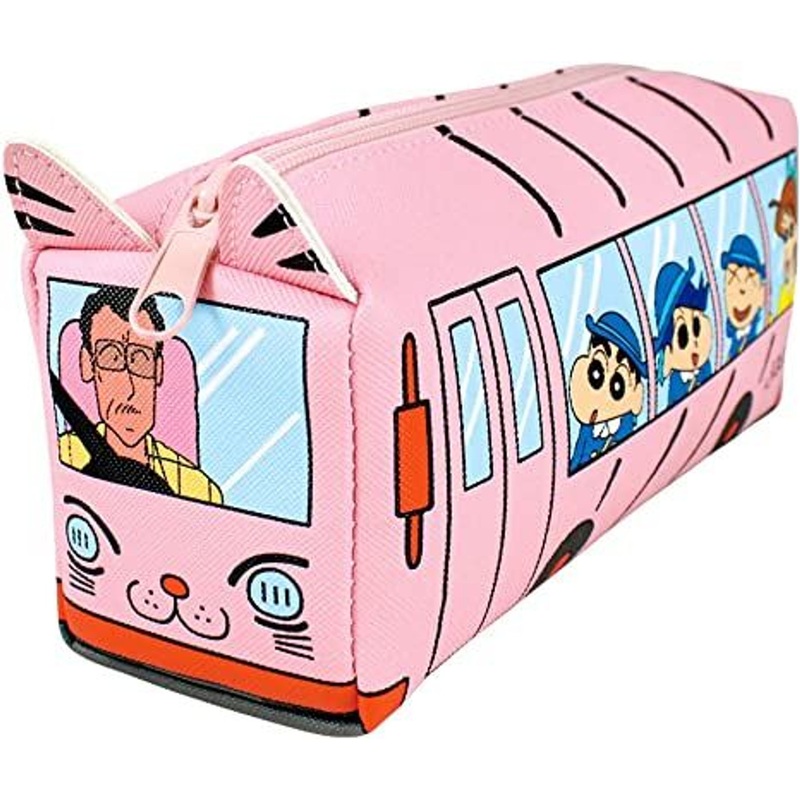 T’s Factory Bus Shaped Pen Pouch Caryon Shin-chan Pink
