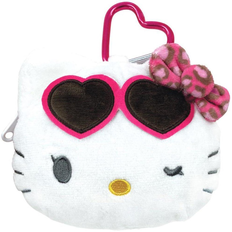 T’s Factory Sanrio Kitty / Leopard Print Plush With Carabiner