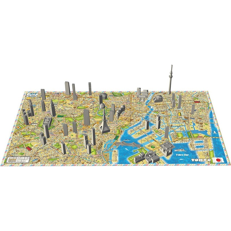 Ensky 4D Jigsaw Puzzle 4Dm-01 Cityscape Time Puzzle Mini City TOKYO (130 Pieces)