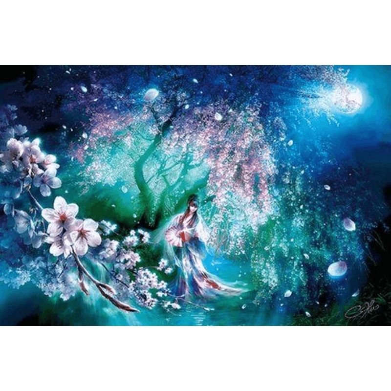 APPLEOne Jigsaw Puzzle 108-075 Sakura Girl (108 Pieces)