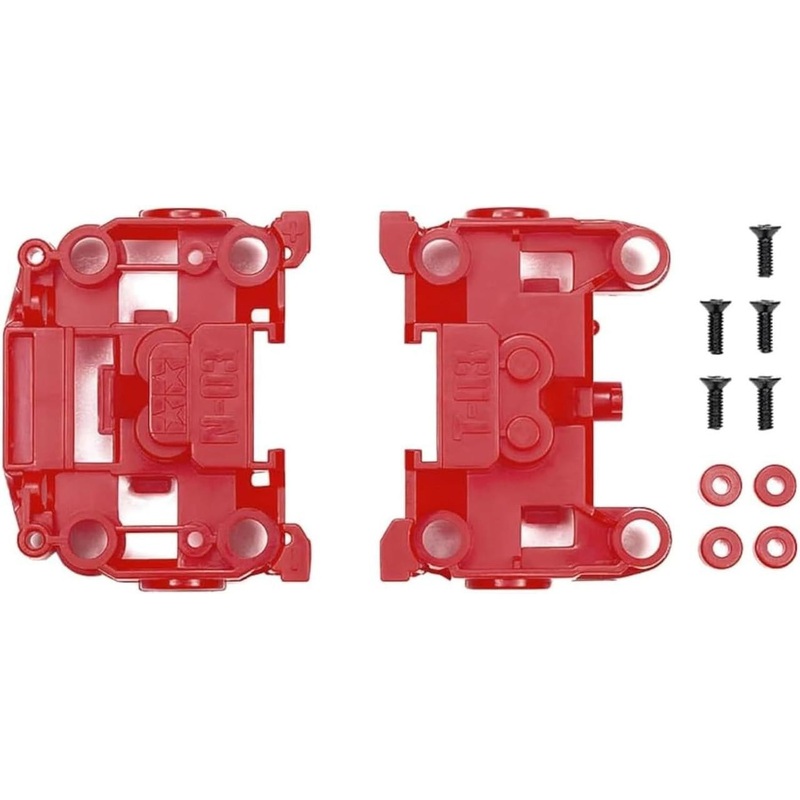 Tamiya 95696 Mini 4WD Bumperless N-03/T-03 Units (Red)