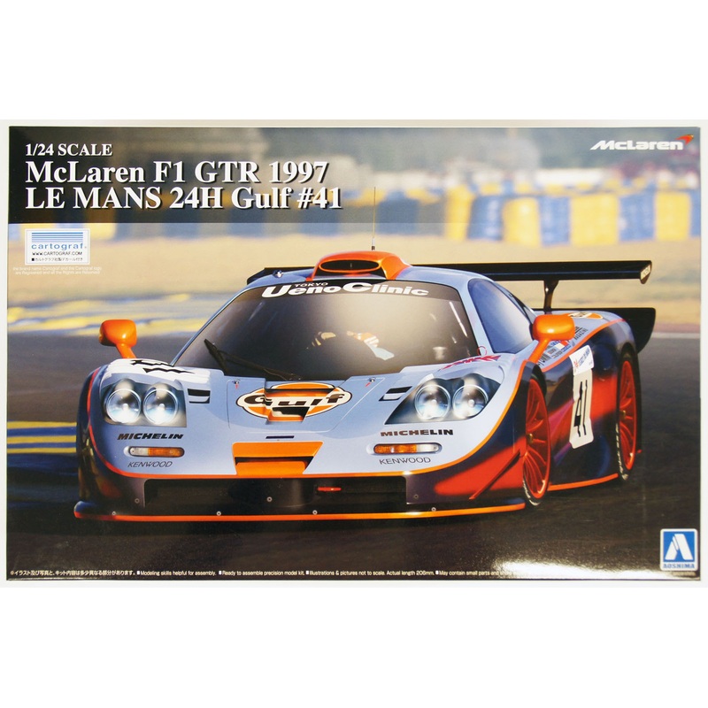 Aoshima 07471 McLaren F1 GTR 1997 Le Mans 24H Gulf #41 1/24 Scale Kit